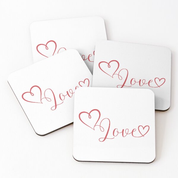 Item preview, Elegant Red Love Script with Heart  designed and sold by Lycheeleaf.