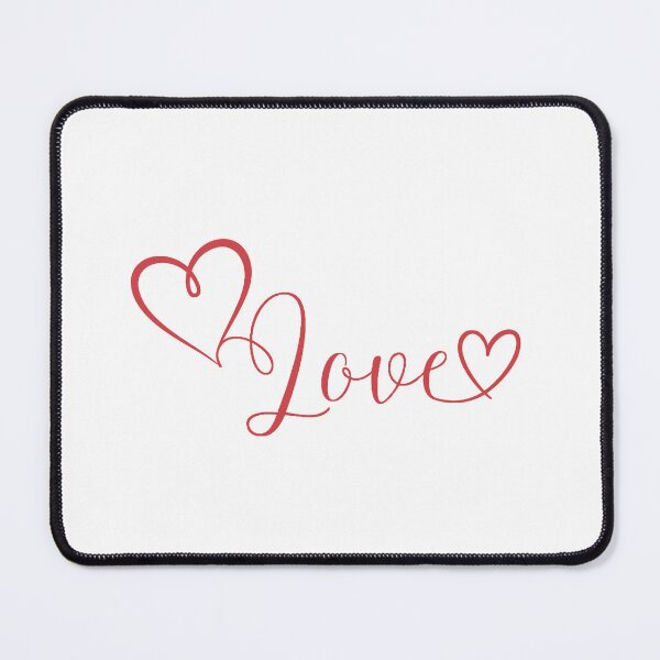 Item preview, Elegant Red Love Script with Heart designed and sold by Lycheeleaf.