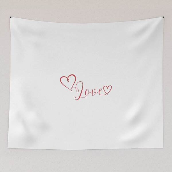 Item preview, Elegant Red Love Script with Heart  designed and sold by Lycheeleaf.