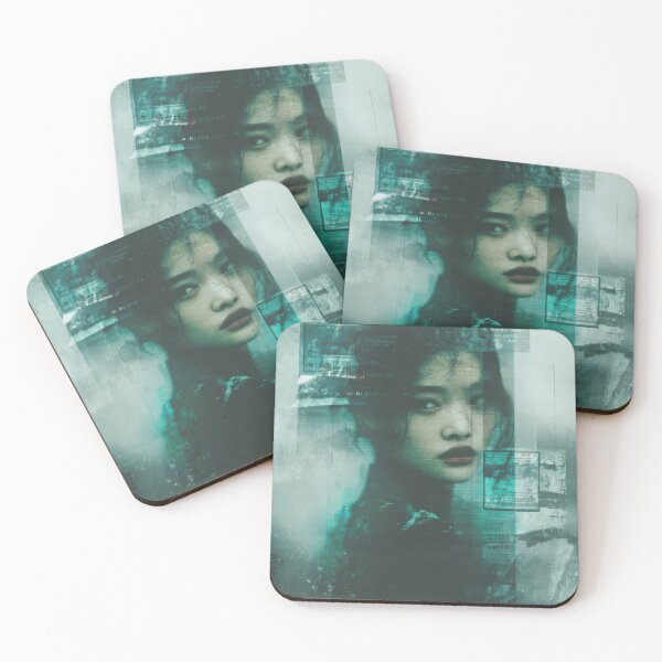 Item preview, Signal Fade Liminal Dreampunk Glitch Portrait Art Print designed and sold by WartonnoArt.