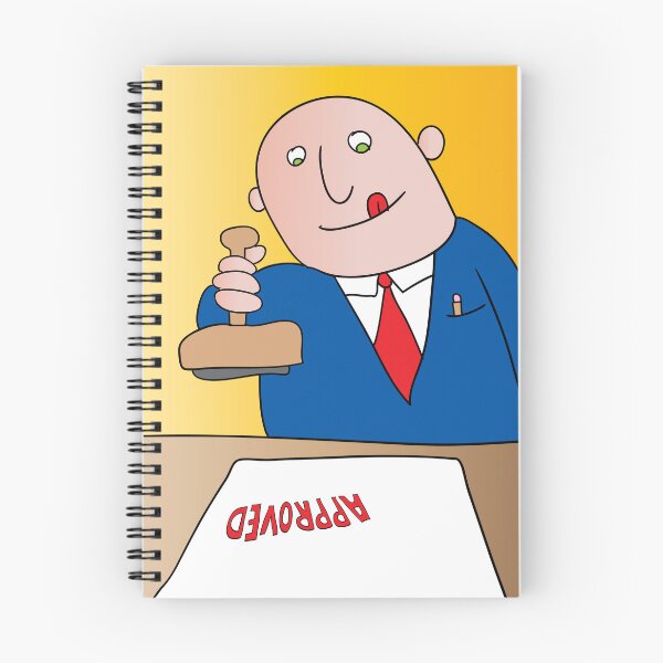 Item preview, Successful Bureaucrat Stamping Document Approved designed and sold by Miro’s Twisted Ink.