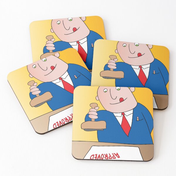 Item preview, Successful Bureaucrat Stamping Document Approved designed and sold by Miro’s Twisted Ink.