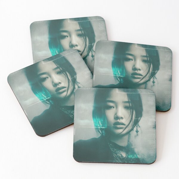 Item preview, Mysterious Signal Fade Liminal Cyberpunk Glitch Portrait Art Print designed and sold by WartonnoArt.