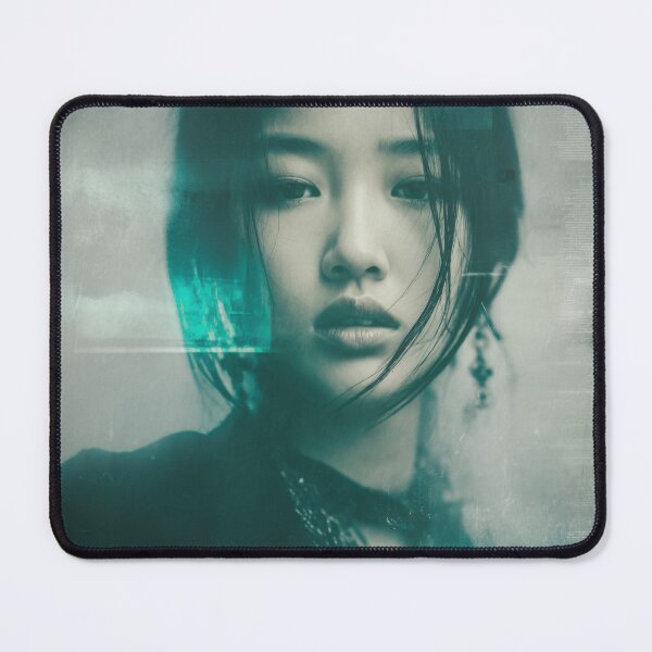 Item preview, Mysterious Signal Fade Liminal Cyberpunk Glitch Portrait Art Print designed and sold by WartonnoArt.