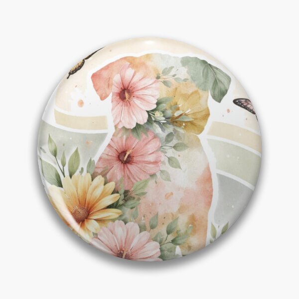 Item preview, Floral Dog Watercolor T-Shirt – Cute Nature Art Graphic Tee designed and sold by KDesignCrafts.