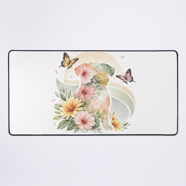 Item preview, Floral Dog Watercolor T-Shirt – Cute Nature Art Graphic Tee designed and sold by KDesignCrafts.
