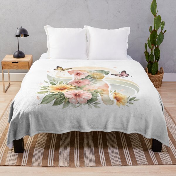 Item preview, Floral Dog Watercolor T-Shirt – Cute Nature Art Graphic Tee designed and sold by KDesignCrafts.