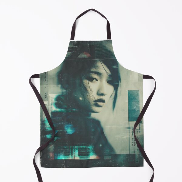 Item preview, Fashion Signal Fade Liminal Cyberpunk Glitch Portrait Art Print designed and sold by WartonnoArt.