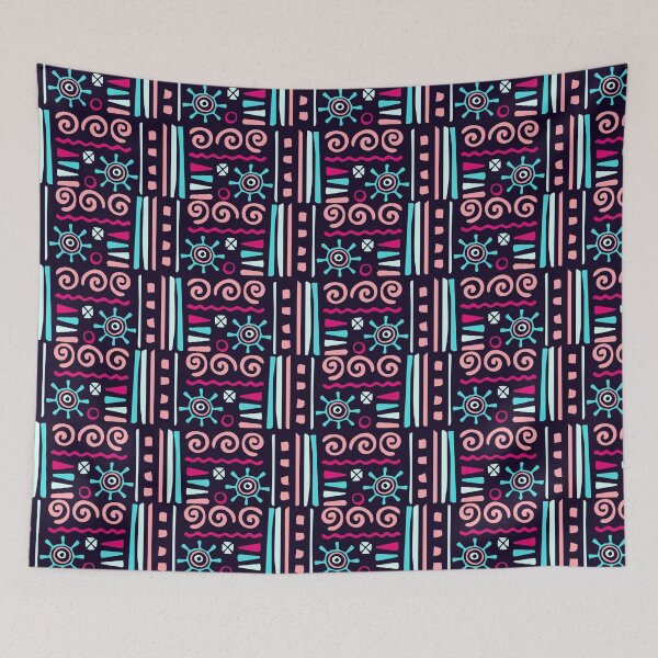 Item preview, Vibrant Native Interlocking - Ethnic Polynesian Tribal  - Sympathy Gifts designed and sold by RoyalStarsPatts.