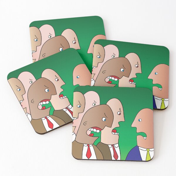 Item preview, Angry Crowd Confronting Stressed Individual designed and sold by Miro’s Twisted Ink.