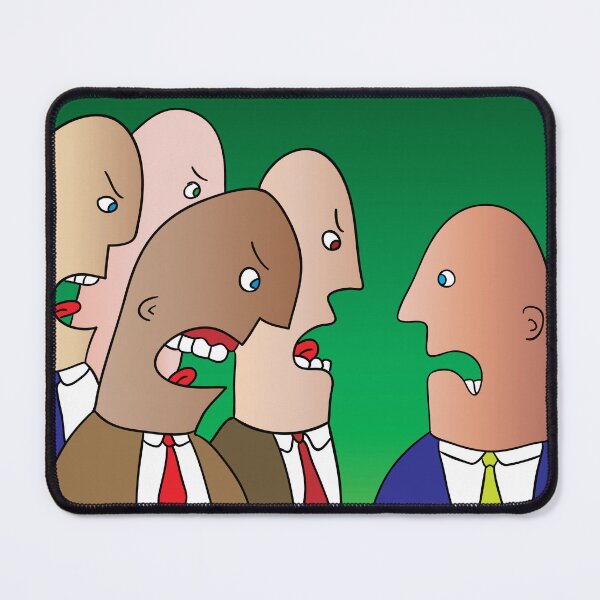 Item preview, Angry Crowd Confronting Stressed Individual designed and sold by Miro’s Twisted Ink.