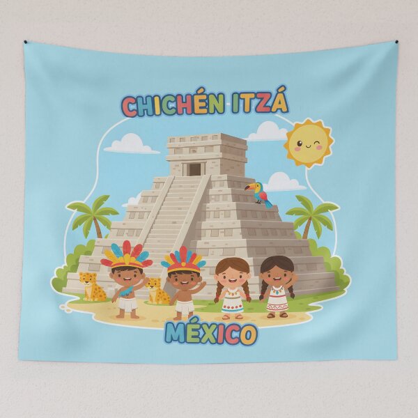 Item preview, Chichén Itzá Mexico Cultural Cartoon designed and sold by PattaZone.