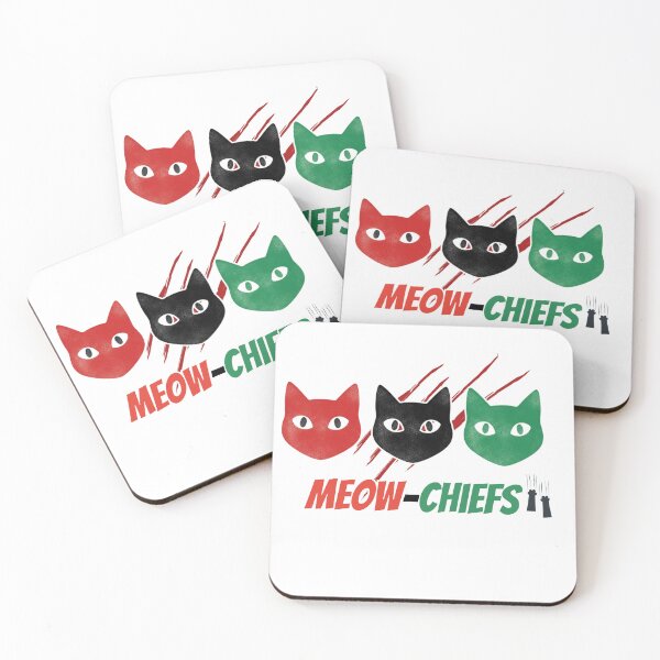 Item preview, Meow Chiefs Funny Cat Leader Design designed and sold by LittleLoopArt.