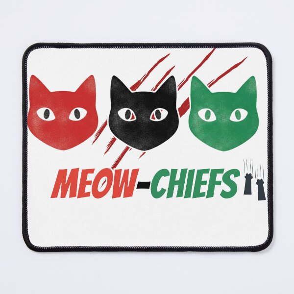 Item preview, Meow Chiefs Funny Cat Leader Design designed and sold by LittleLoopArt.