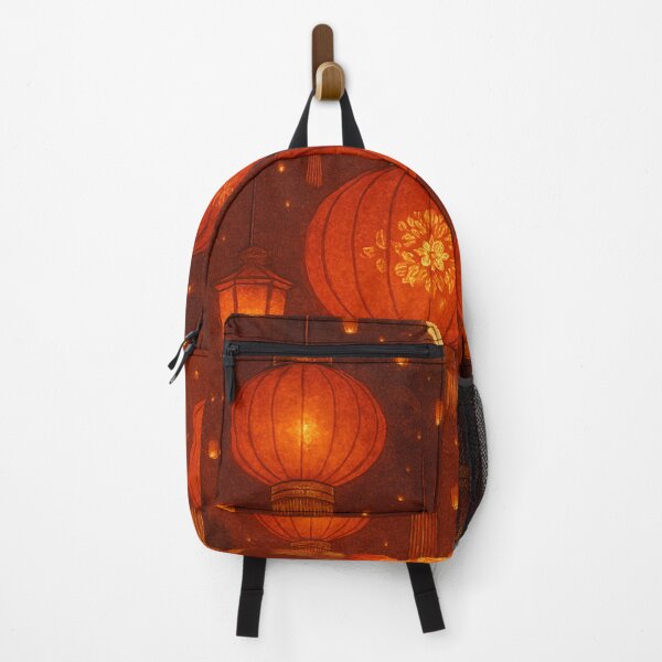 Item preview, Lantern Festival Glowing Night Art – Red & Gold Chinese Lantern Design designed and sold by mbmstores.