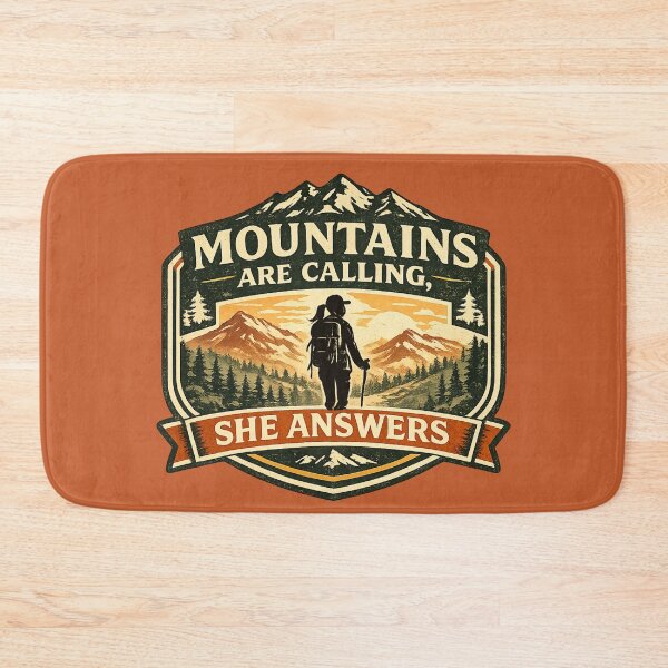 Item preview, Female Hiking – The Mountains Are Calling, She Answers designed and sold by Ivy-Triggs.