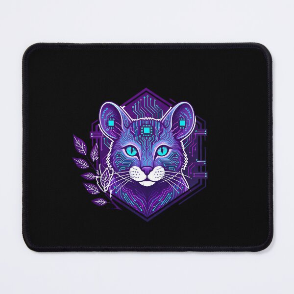 Item preview, Cyber Mouse Tech Art - Futuristic Neon Circuit Rodent Illustration designed and sold by AbulailArt.