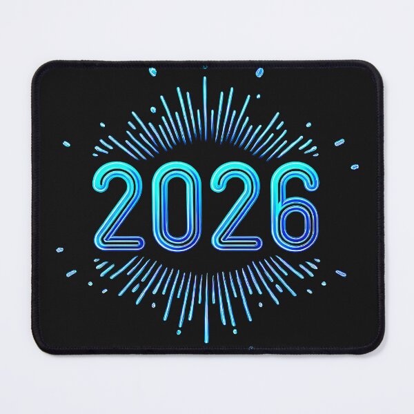 Item preview, 2026 Neon Light Burst | Futuristic New Year Celebration Art designed and sold by RS-Globalist-.