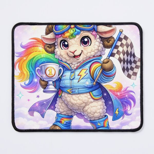 Item preview, Rainbow Baaaash - #1 Speed Flock Champion (My Little Sheep Parody) designed and sold by Thpoar.