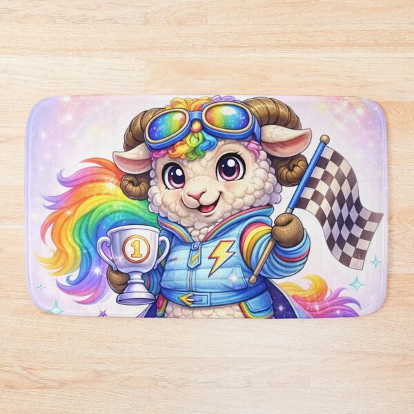 Item preview, Rainbow Baaaash - #1 Speed Flock Champion (My Little Sheep Parody) designed and sold by Thpoar.
