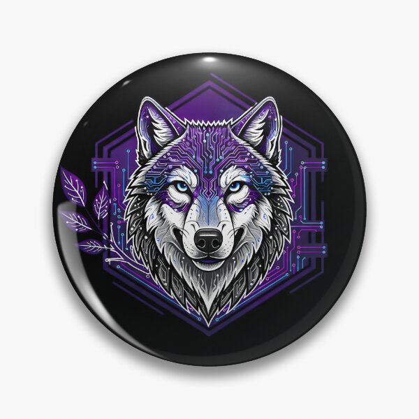 Item preview, Cyber Wolf Tech Art - Futuristic Neon Circuit Alpha Predator Illustration designed and sold by AbulailArt.