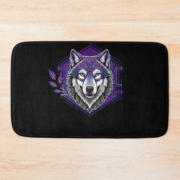Item preview, Cyber Wolf Tech Art - Futuristic Neon Circuit Alpha Predator Illustration designed and sold by AbulailArt.