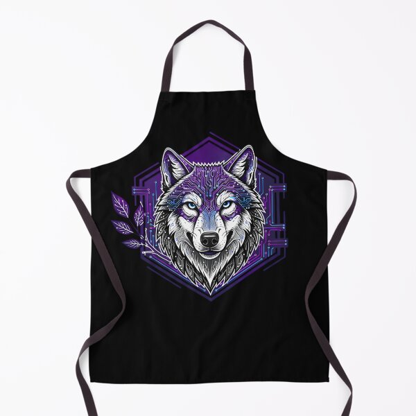 Item preview, Cyber Wolf Tech Art - Futuristic Neon Circuit Alpha Predator Illustration designed and sold by AbulailArt.