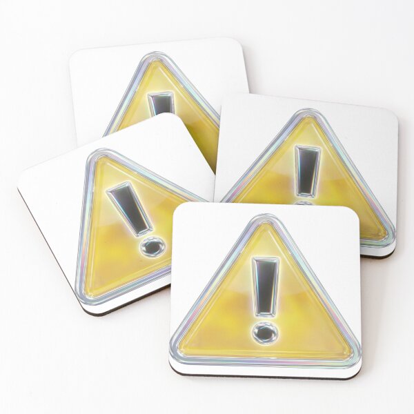 Item preview, Yellow Warning Hazard Sign 3D Glossy designed and sold by NostalgiaOS.