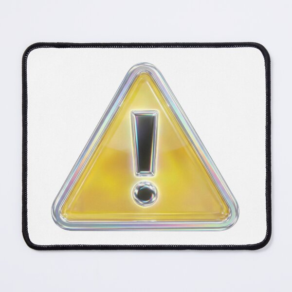 Item preview, Yellow Warning Hazard Sign 3D Glossy designed and sold by NostalgiaOS.