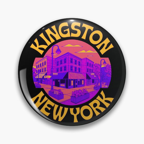 Item preview, Kingston New York NY Retro Groovy designed and sold by MadCatPrints.