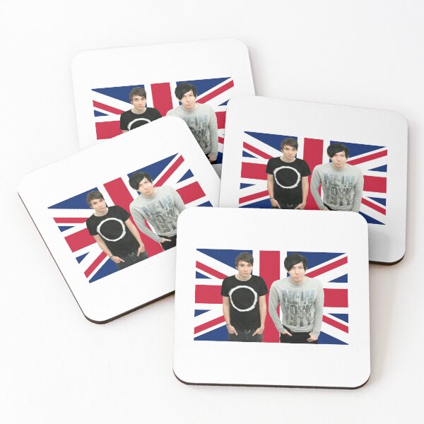 Item preview, Dan and Phil in front of a UK Flag designed and sold by maelrusydesigns.