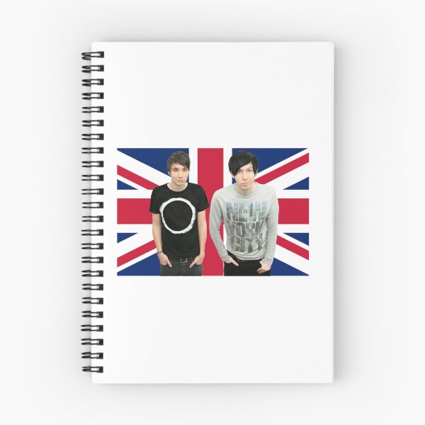 Item preview, Dan and Phil in front of a UK Flag designed and sold by maelrusydesigns.