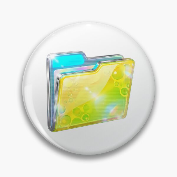Item preview, Glossy Yellow Folder y2k Icon 3D designed and sold by NostalgiaOS.