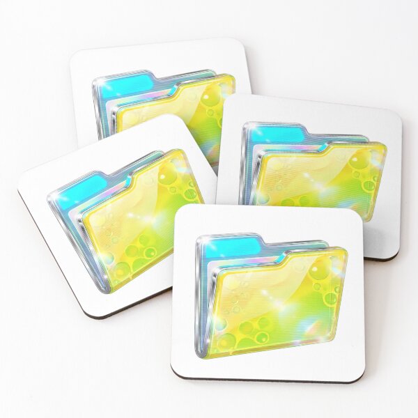 Item preview, Glossy Yellow Folder y2k Icon 3D designed and sold by NostalgiaOS.