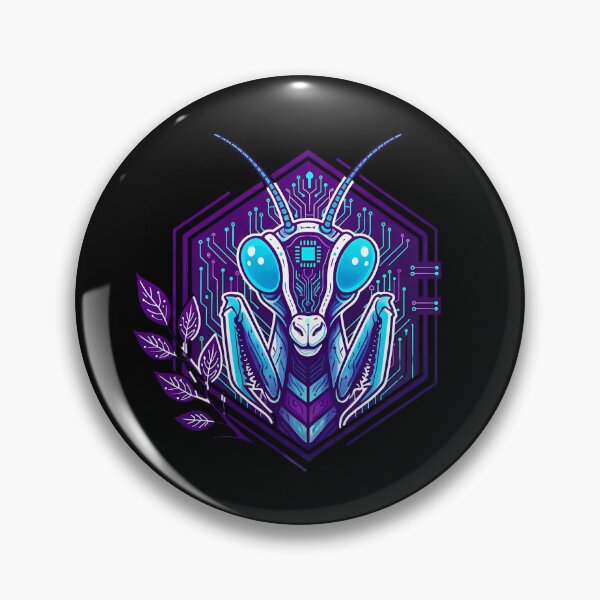 Item preview, Cyber Mantis Tech Art - Futuristic Neon Circuit Praying Mantis Illustration designed and sold by AbulailArt.