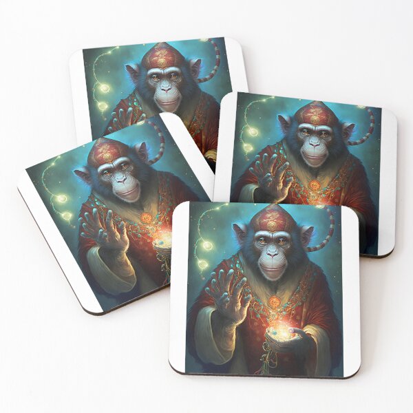 Item preview, Magical Energy Wizard Monkey - Epic Fantasy Design designed and sold by Hipatye26.
