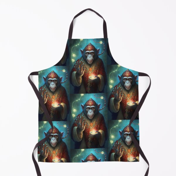Item preview, Magical Energy Wizard Monkey - Epic Fantasy Design designed and sold by Hipatye26.