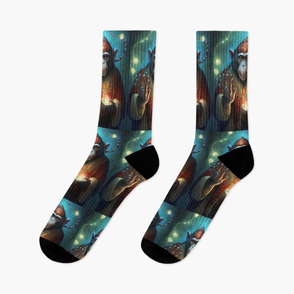 Item preview, Magical Energy Wizard Monkey - Epic Fantasy Design designed and sold by Hipatye26.