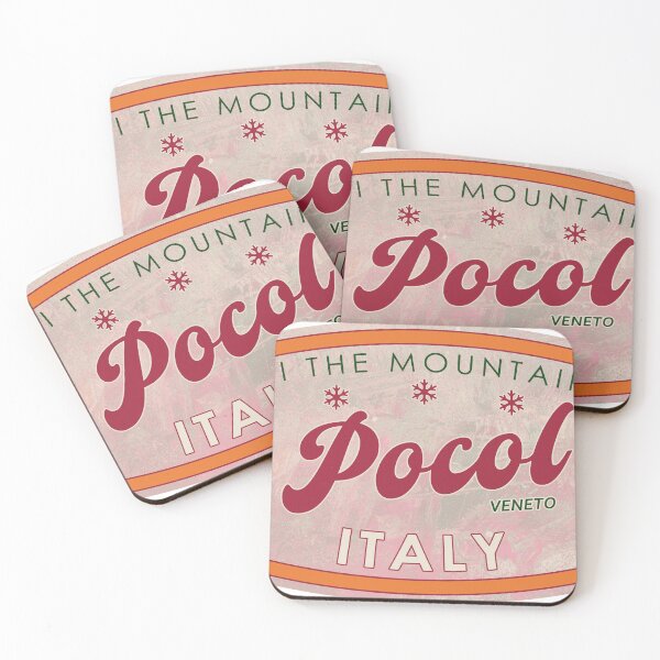 Aperçu de l'œuvre Pocol, Italie, Vénétie, Ski, badge de ski texturé créée et vendue par Wanderful-roads.