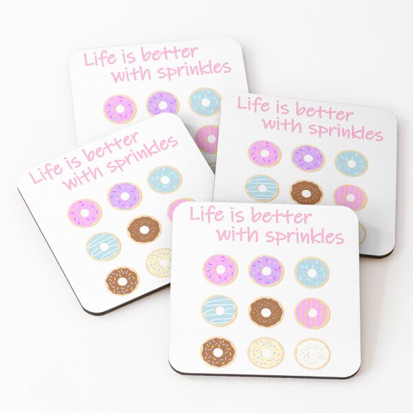 Item preview, Donut Illustration "Life is better with sprinkles" designed and sold by LynnseSpinse.