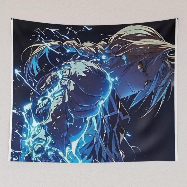 Item preview, FMA - Cybernetic Lightning Warrior – Neon Anime Power Awakens designed and sold by Dyan4.