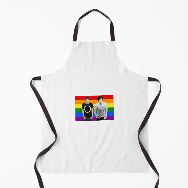 Item preview, Dan and Phil in front of a Pride Flag designed and sold by maelrusydesigns.