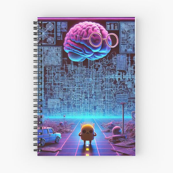 Item preview, Overthinking Labyrinth – Neon Brain Blueprint | Analysis Paralysis Aesthetic designed and sold by ComedyInkFactor.
