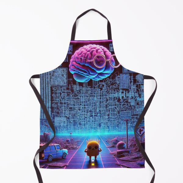 Item preview, Overthinking Labyrinth – Neon Brain Blueprint | Analysis Paralysis Aesthetic designed and sold by ComedyInkFactor.