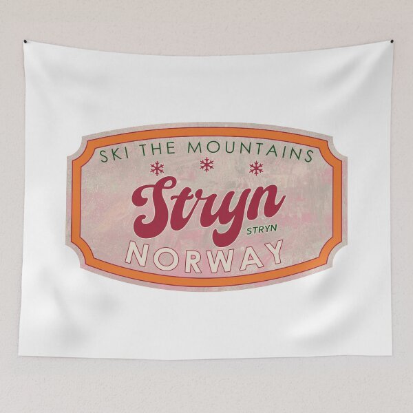 Item preview, Stryn, Norway, Stryn, Ski, textured skiing badge designed and sold by Wanderful-roads.
