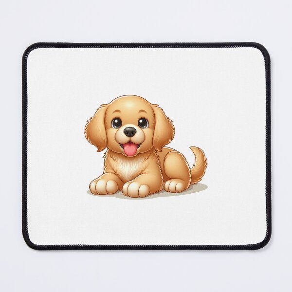 Item preview, Adorable golden retriever puppy with big eyes and a playful expression, lying down comfortably. designed and sold by cave-canvas.
