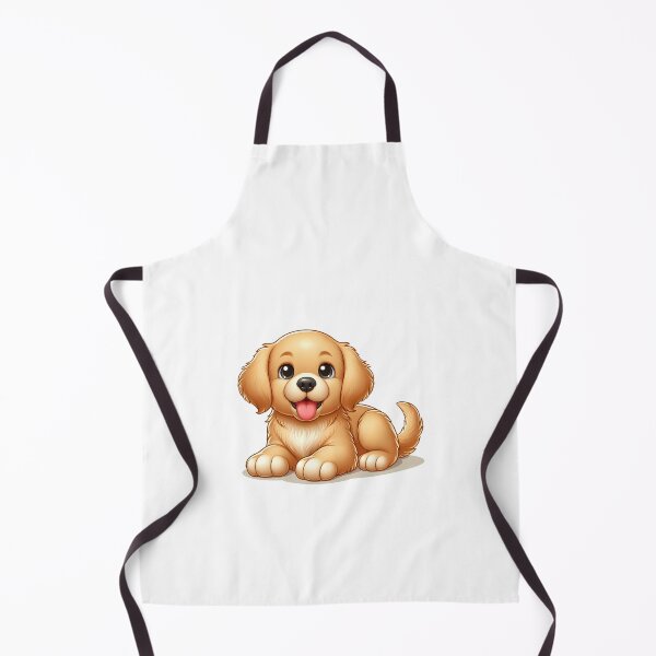 Item preview, Adorable golden retriever puppy with big eyes and a playful expression, lying down comfortably. designed and sold by cave-canvas.