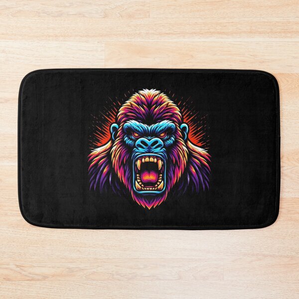 Item preview, Vibrant gorilla head illustration with fierce expression and bold colors, perfect for graphic design. designed and sold by beast-net.