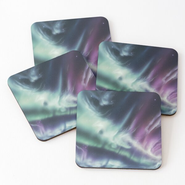 Item preview, Aurora Borealis Northern Lights Purple Green Cosmic Sky Art designed and sold by ViviNyks.