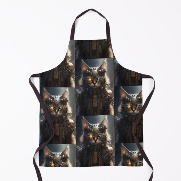 Item preview, Cyber Cat with Different Eyes - Futuristic Technological Design designed and sold by Hipatye26.